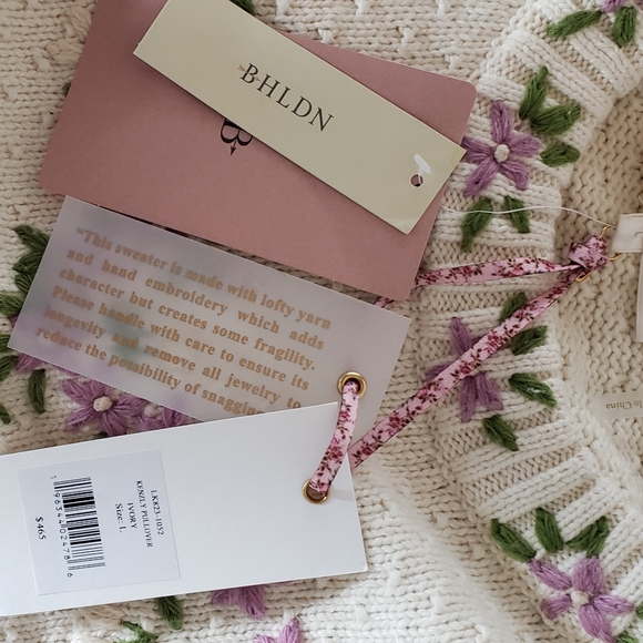 SOLD - NWT LoveShackFancy Kenzly Pullover Sweater - LOVE SHACK FANCY - Picture 7 of 9